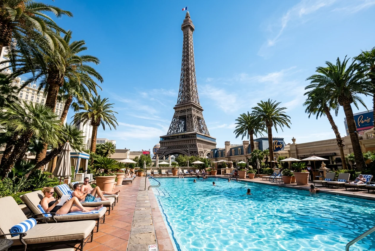 Pool Beneath Eiffel Tower