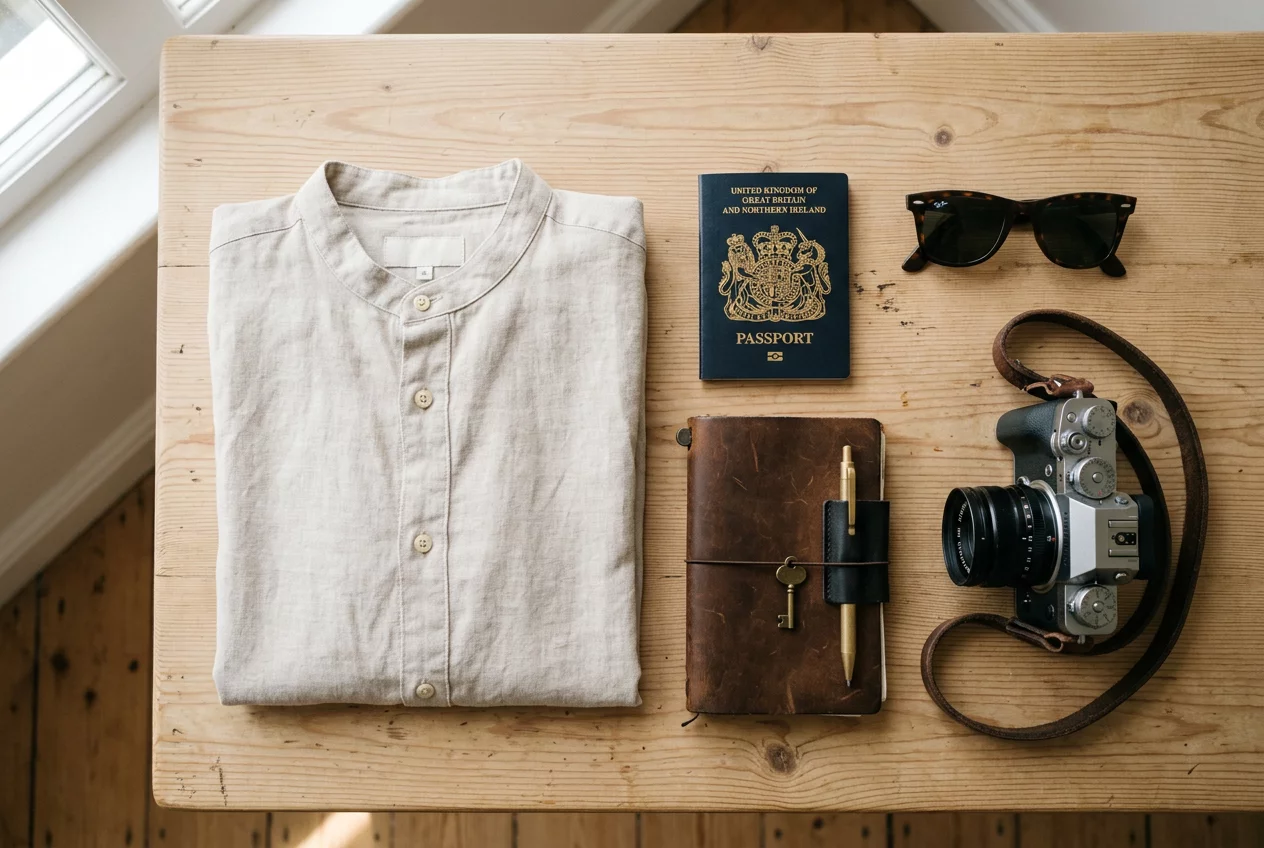 Travel flat lay